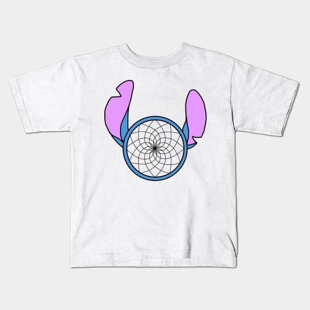 Stitch Dream Catcher Kids T-Shirt by KimsCustomCrafts